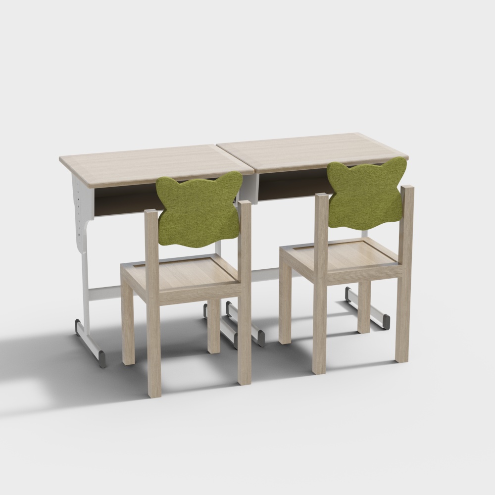 Primary school classroom desks and chairs