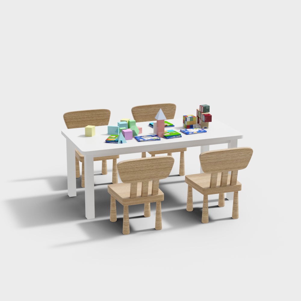 Combinación de escritorio y silla infantil