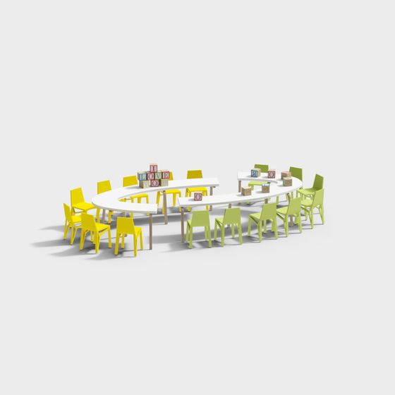 Colorful Children's Play Area 3D model