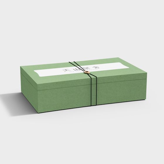 Elegant Low-Polygon Tea Box 3D model