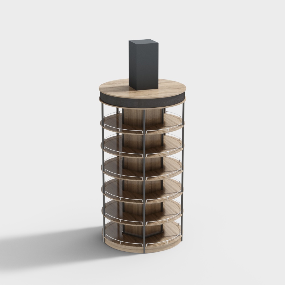 Colonne enveloppée d'étagères