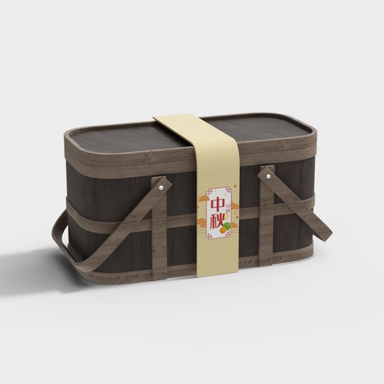 Mid-Autumn Festival Mooncake Gift Box 3D model