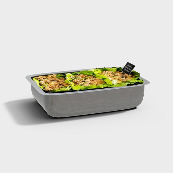 Chicken Lettuce Wraps Meal Prep 3D model