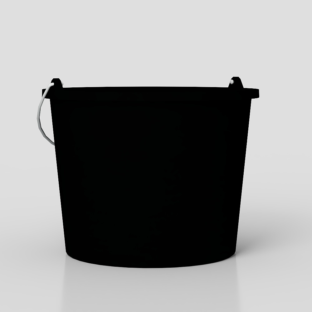 Stylish Black Bucket 3D Model Design