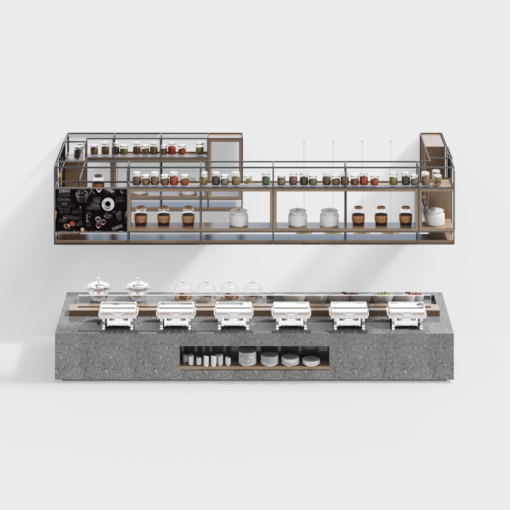 Hotel buffet restaurant pick-up table