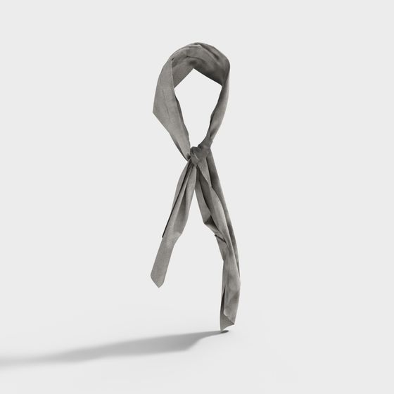 Elegant Gray Scarf 3D model