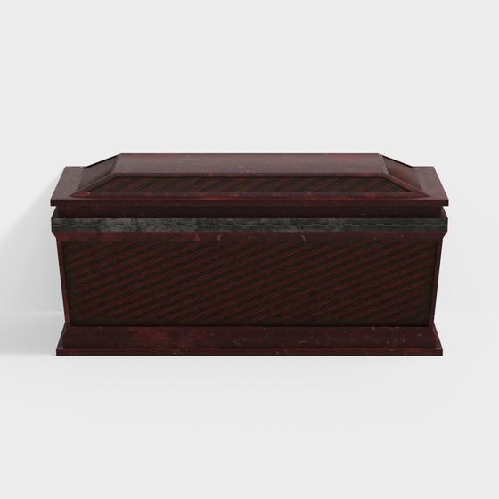 Stylish Coffin 3D Model for Unique Displays