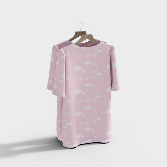 Charming Pink Dress 3D Model for Design Projects