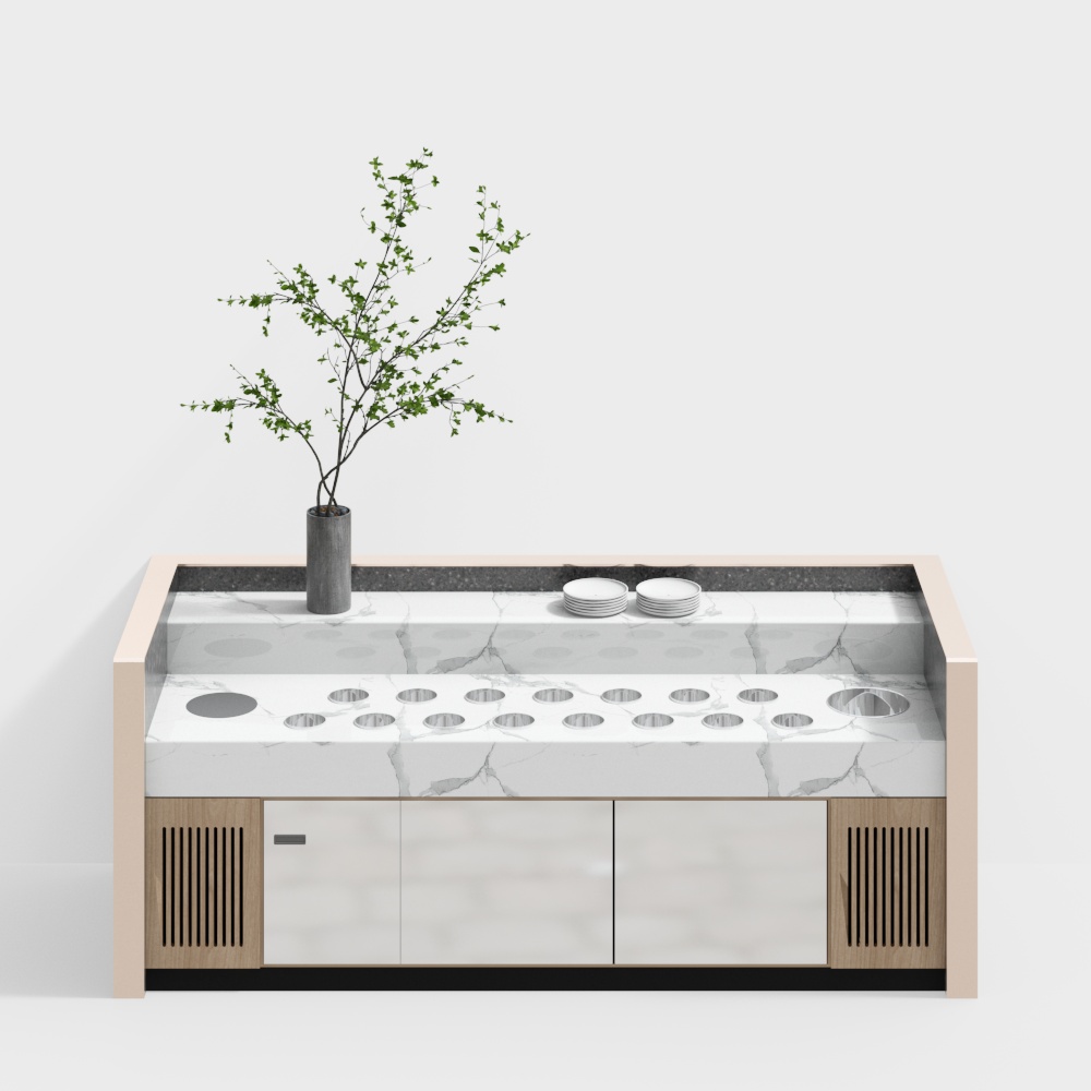 Modern hot pot restaurant small food table