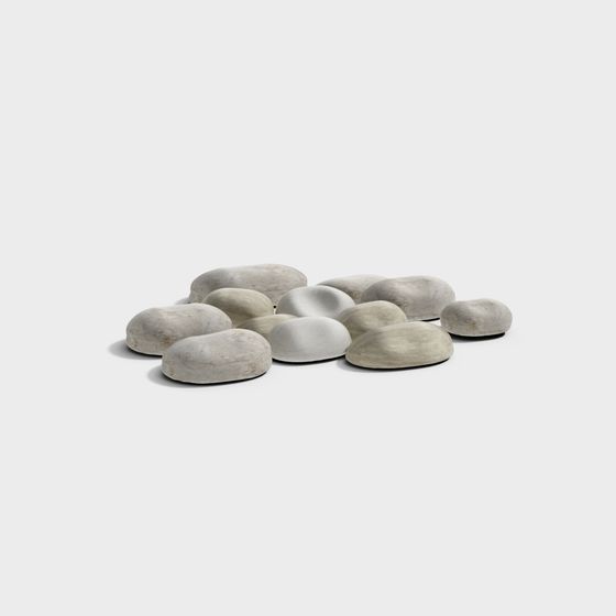 Natural Stones Low-Polygon 3D Model