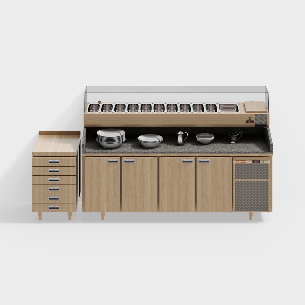 Barbecue restaurant seasoning cabinet