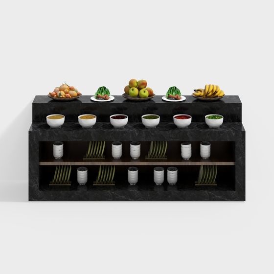 Urban Kitchen Display Cabinet 3D model