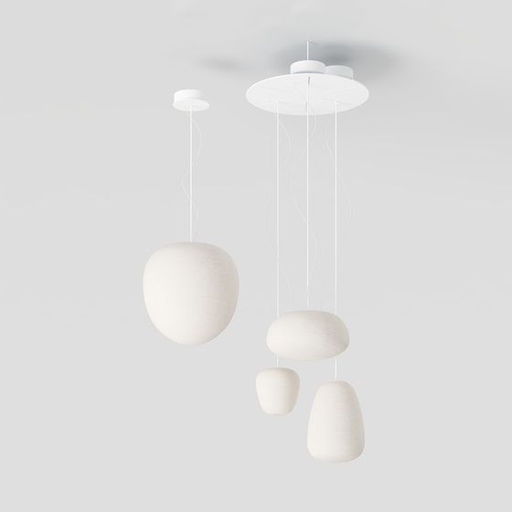 Elegant Low-Poly Pendant Lamp 3D model