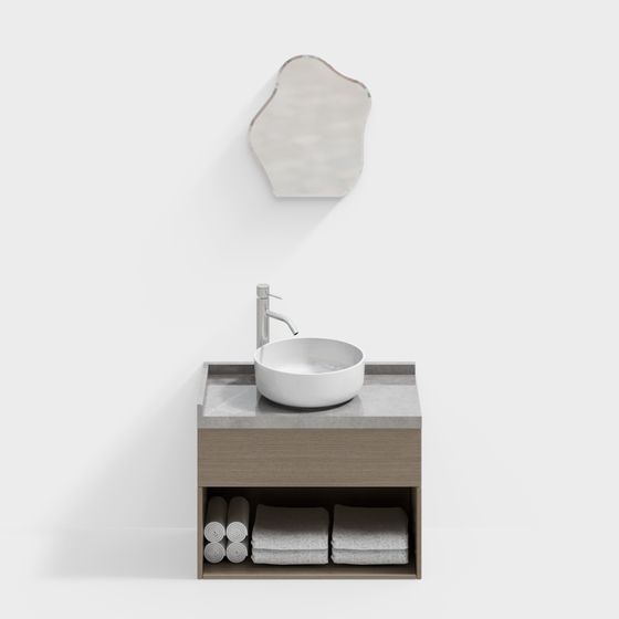 Stylish Bathroom Vanity 3D model for Modern Design