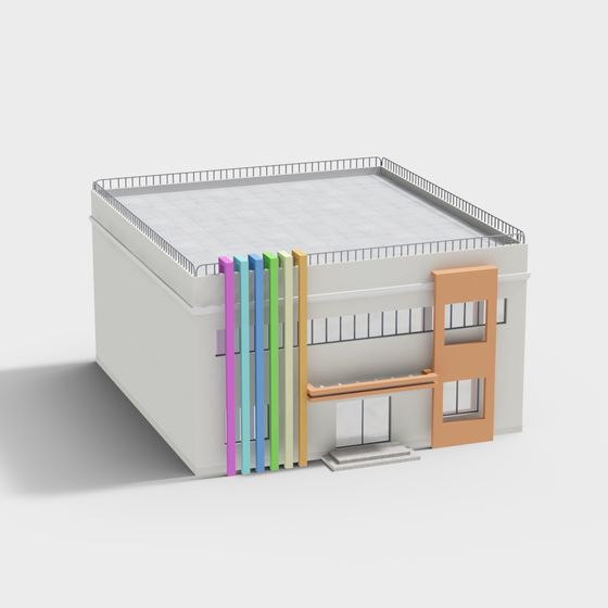 Vibrant Color House 3D model