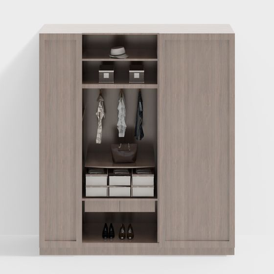 Stylish Modern Wardrobe 3D model
