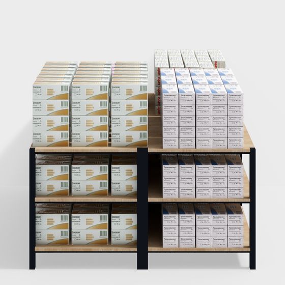 Modern Medicinal Cabinet Display 3D model