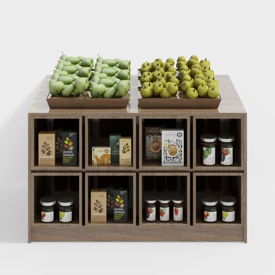 Stylish Low-Poly Retail Display 3D model