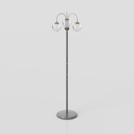 Elegant Low Poly 3D Floor Lamp Model