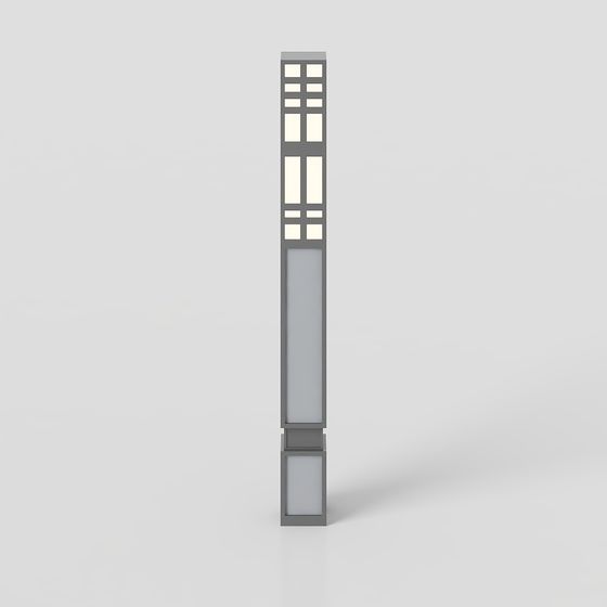 Stylish Low-Poly Street Lamp 3D model for Urban Spaces