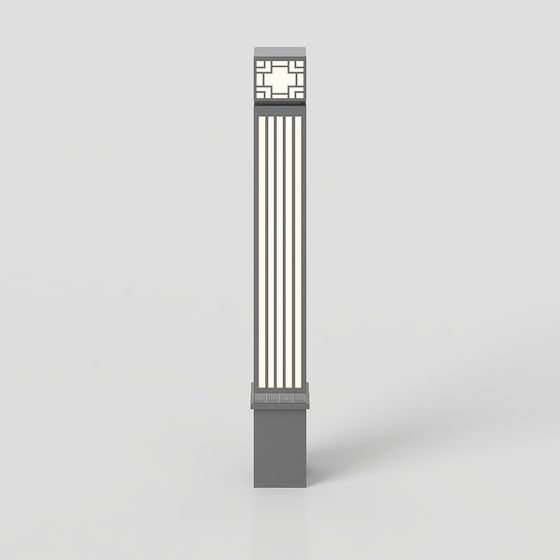 Elegant Low-Polygon Street Lamp 3D model