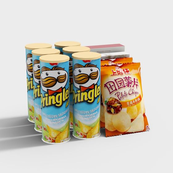 Bright Yellow and Blue Infant Milk Powder 3D Model