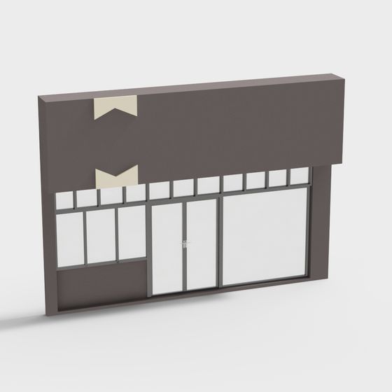 Urban Window 3D model: Modern Minimalist Architectural Element