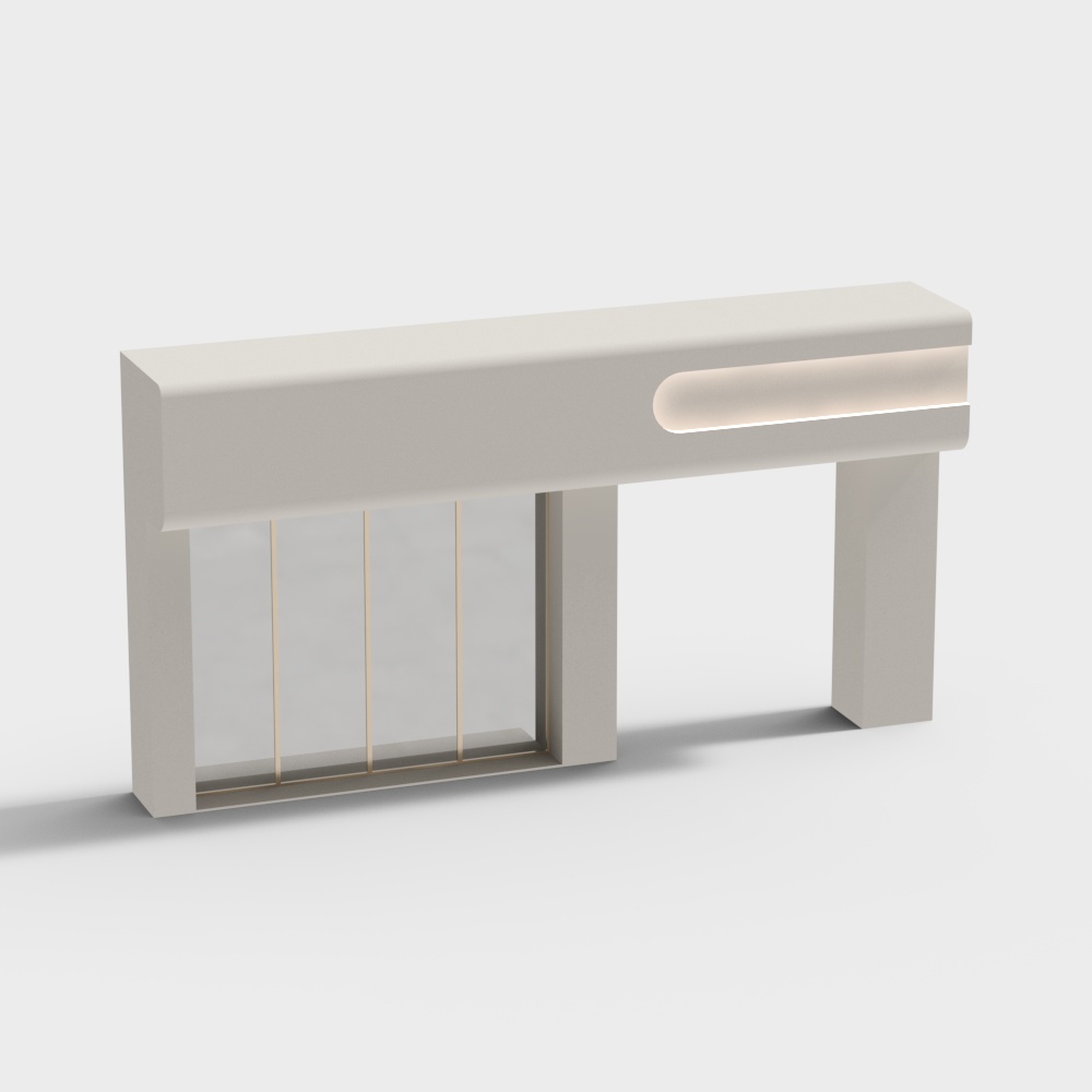 Modern beauty shop facade