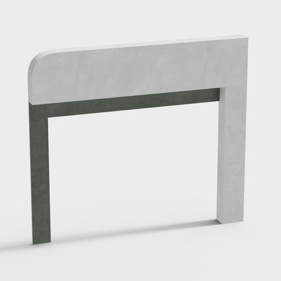 Gray Concrete Frame 3D Model for Versatile Use