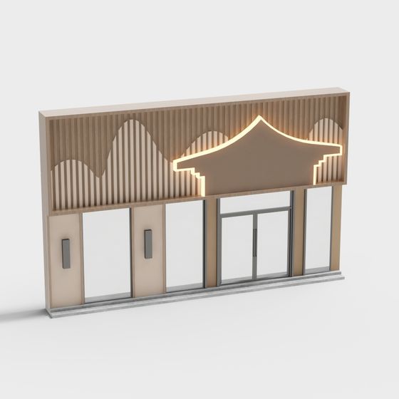 Stylish Low-Polygon Architectural 3D Model