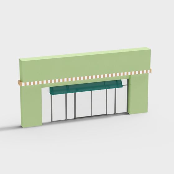 Charming Urban Shop 3D model for Creative Projects