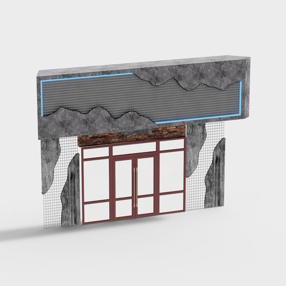 Industrial Style Porch 3D model