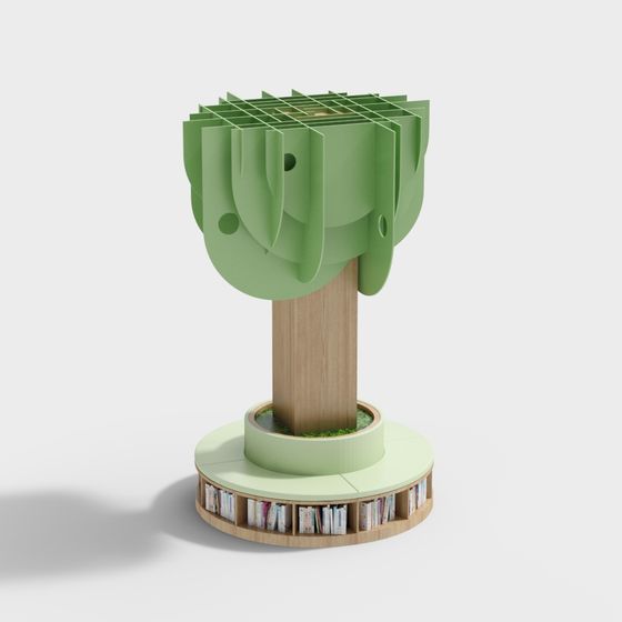 Green Tree Library 3D model