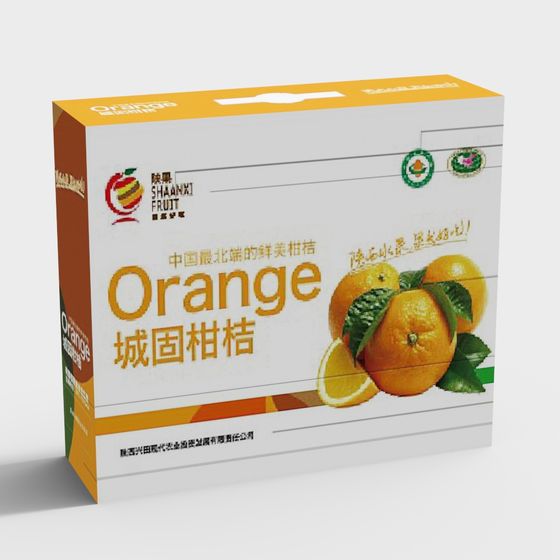 Vibrant Orange Packaging Box 3D model