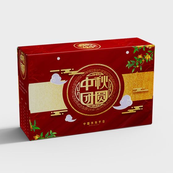 Mid-Autumn Reunion Mooncake Gift Box 3D model