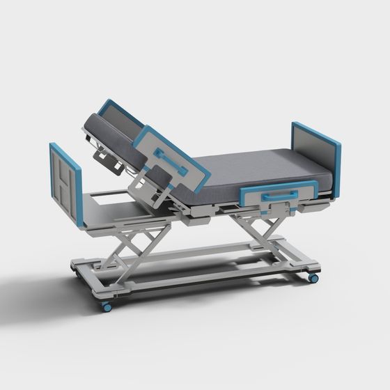 Versatile Hospital Bed 3D Model