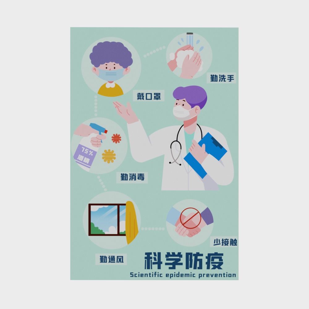 Scientific Epidemic Prevention 3D model