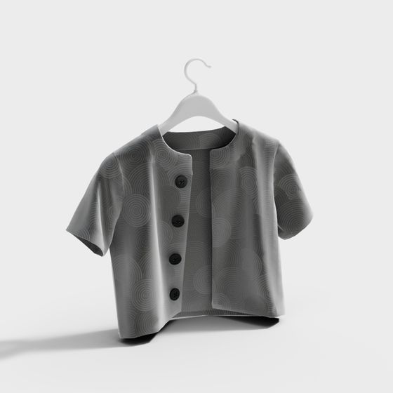 Spiral Short Coat 3D model
