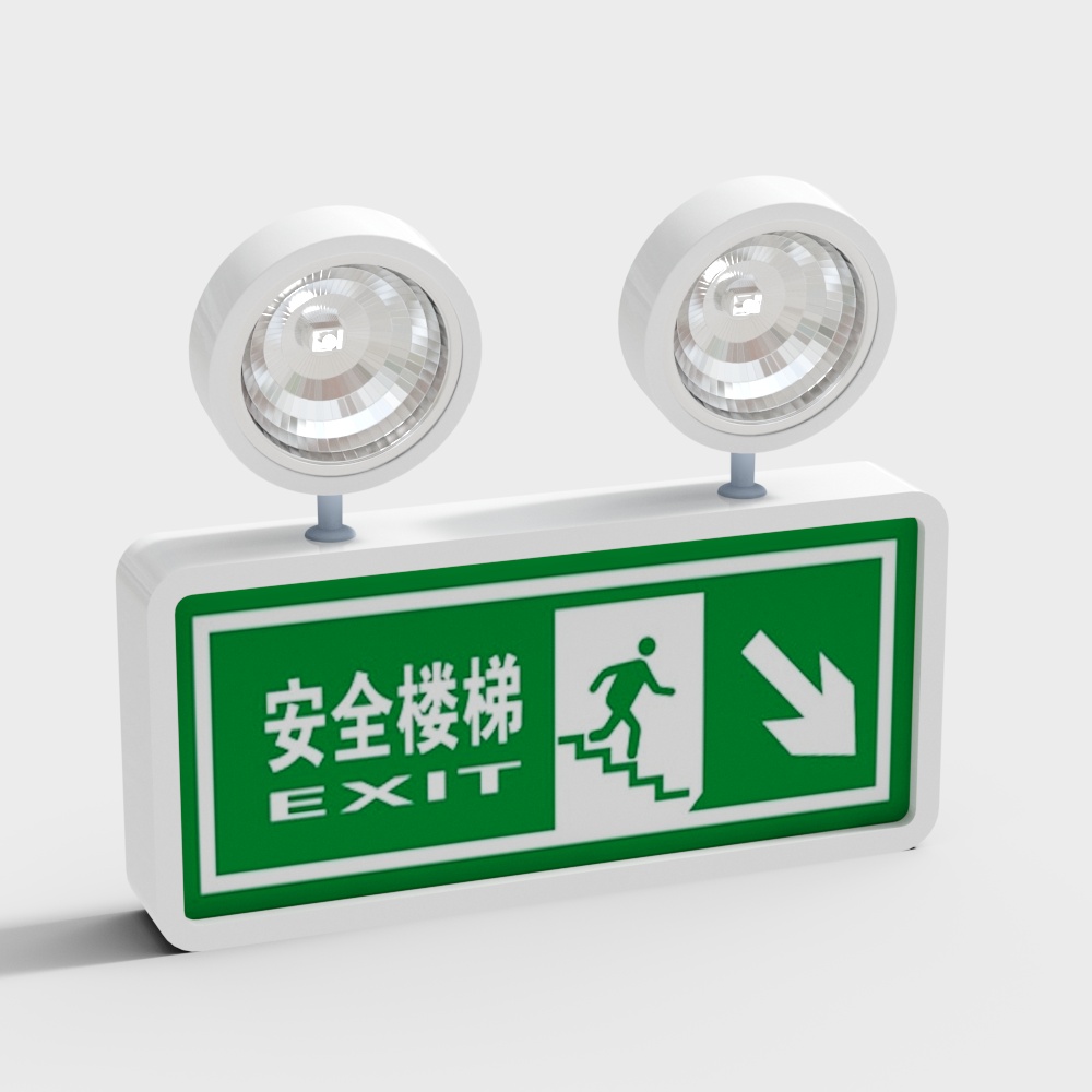 Emergency Exit Sign 3D Model for Urban Safety
