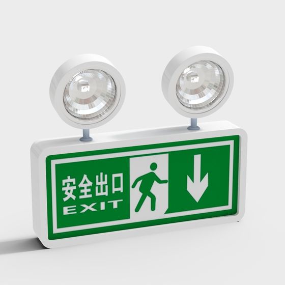 Emergency Exit Sign 3D Model for Safe Navigation