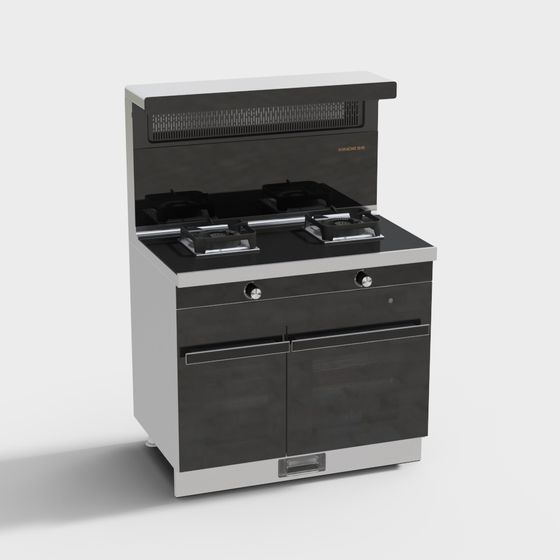 Stylish Gas Stove 3D model for Modern Kitchens