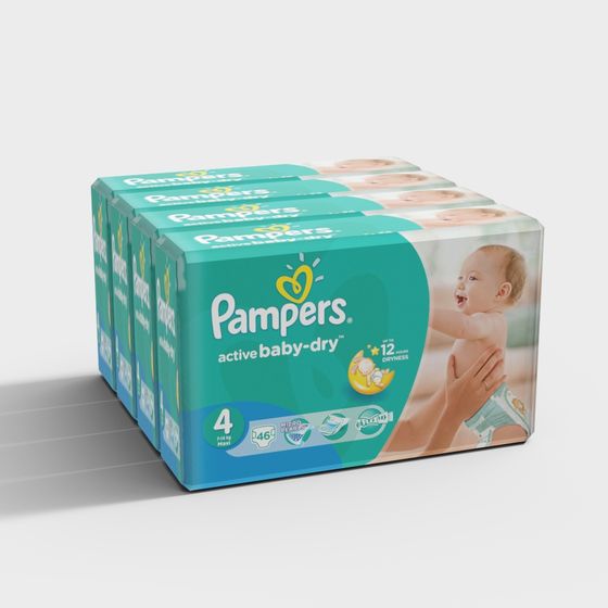 Pampers Active Baby-Dry 3D Model for Modern Design