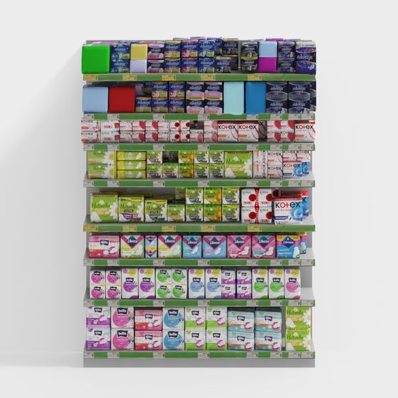 Realistic 3D Display Shelf Model for Virtual Environments