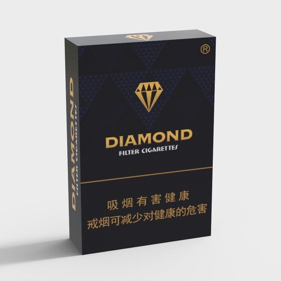 Diamond Filter Cigarettes Packaging 3D model