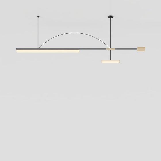 Elegant Low-Poly Pendant Light 3D model