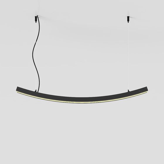 Curved Light Fixture 3D model