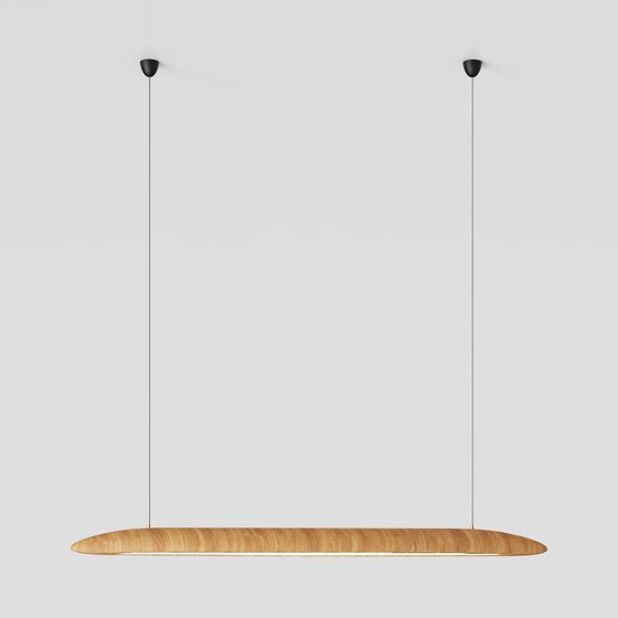 Wooden Pendant Light 3D model