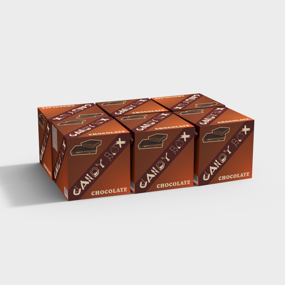 Chocolate Candy Box 3D model