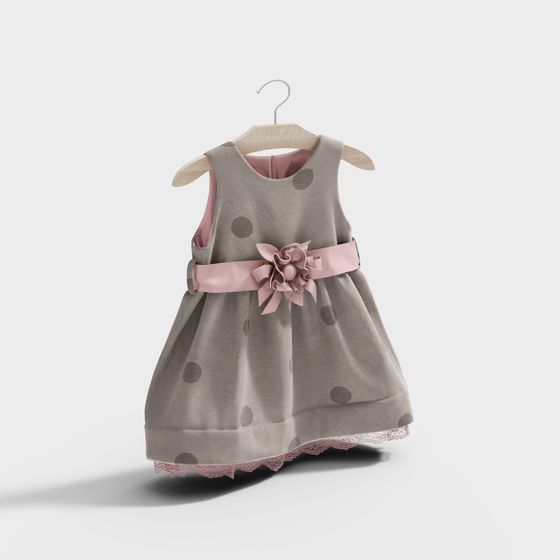 Polka Dot Princess 3D model for Creative Projects