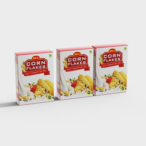DD's Corn Flakes Packaging Box 3D model